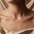 Pearl Bar Choker Necklace for Women | 18K Gold Plated Natural Pearl Necklace